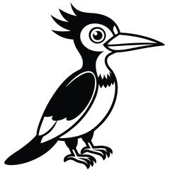Obraz premium Woodpecker vector illustration white background