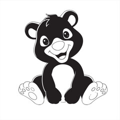 high quality vector image bear animal