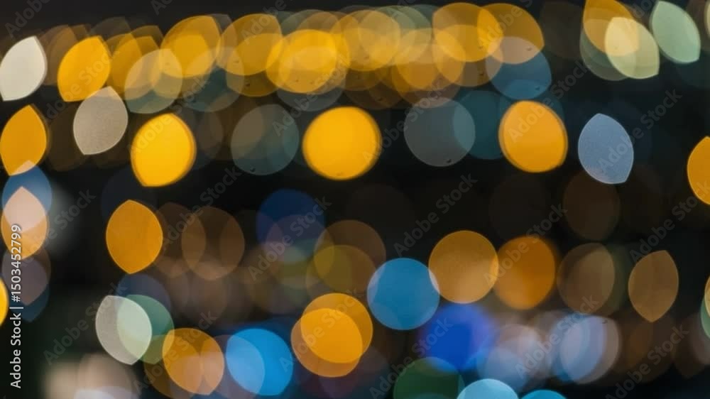 Poster illuminated orb delight: an abstract photograph features mesmerizing bokeh effect, showcasing a symp