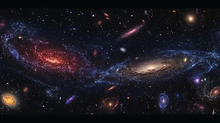 Captivating view of the cosmic horizon where distant galaxies fade into the dark expanse of the universe illustrating the edge of the observable universe