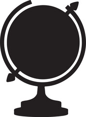 Globe Silhouette Icon
