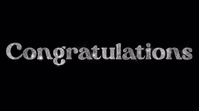 "Congratulations To All The Nominees" Gold Text Animation (Alpha Channel)