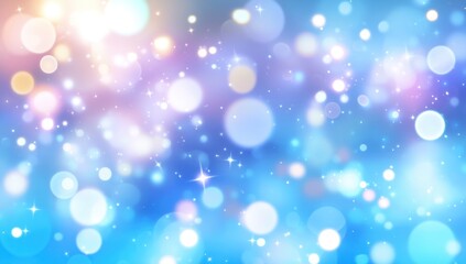 Obraz premium Festive bokeh lights, blue background, celebratory, design