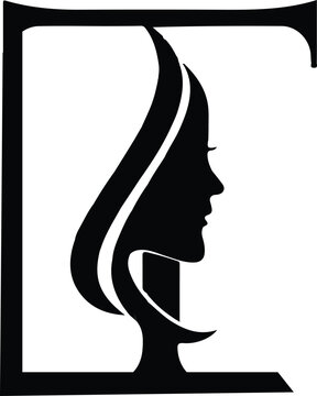 Beauty Logo Two Letter I Concept With Woman Face Symbol Fashion Logotype Spa Logo Design