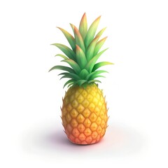 Fototapeta premium pineapple on white background