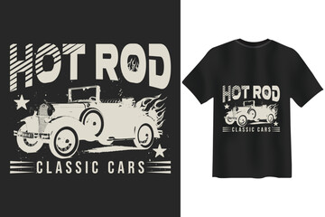 Vintage Hot Rod Classic Car T Shirt Design