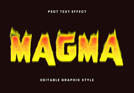 Yellow And Red Magma Font Flames Lava Inferno Blazing Text Effect