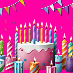 Happy-Birthday-Cake-Candles-Festive-Celebration-Colorful-Candles-and-Cake-Birthday-Party-Decorations-Bright-and-Cheerful-Birthday-Image-Birthday-Greetings