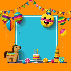Happy-Birthday-Celebration-Colorful-Balloons-Pinata-Cake-Candies-Cute-Donkey-Festive-Bunting-Banner-Party-Decorations-Kids-Birthday-Celebration-Fun-Birthday-Theme
