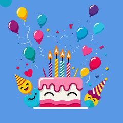 Happy-Birthday-Celebration-Colorful-Balloons-Confetti-Candles-Cake-Party-Hats-Cartoon-Illustration-Joyful-Occasion-Festive-Background-Bright-Fun-Birthday-Theme