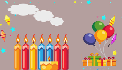 Neon-Frame-with-Cartoon-Graphics-Fun-and-Whimsical-Background-Digital-Art-with-Stars-Confetti-and-a-Rocketship-Ideal-for-Kids-Parties-or-Celebrations-Festive-Design
