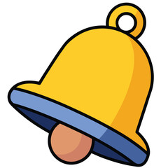 Birthday Bell Animals flat vector illustration white background