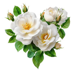 Heart of White Roses