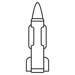 Bullet missile rocket vector illustration