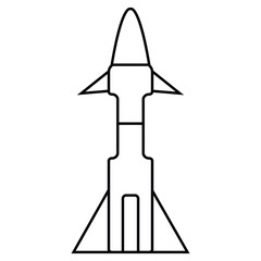 Rocket isolated on white background vector illustration