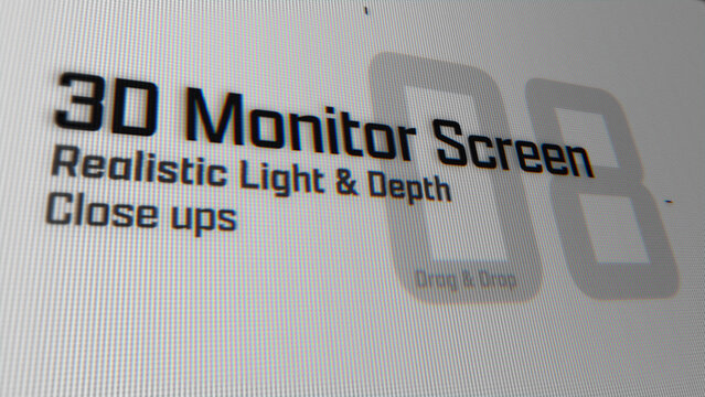 3D Monitor Screen Animations (08) | Animated Camera Close Ups (Drag & Drop)