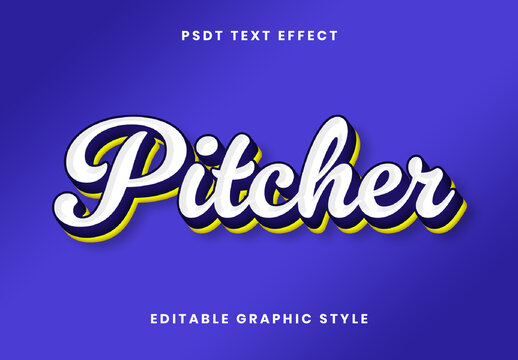 Blue And Yellow Sports Script Font Vintage Athletic Text Effect