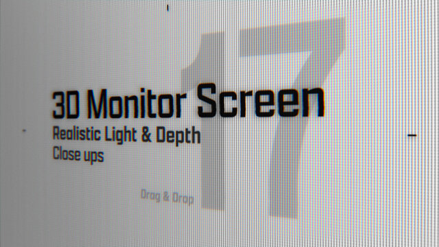 3D Monitor Screen Animations (17) | Animated Camera Close Ups (Drag & Drop)