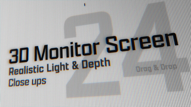 3D Monitor Screen Animations (24) | Animated Camera Close Ups (Drag & Drop)