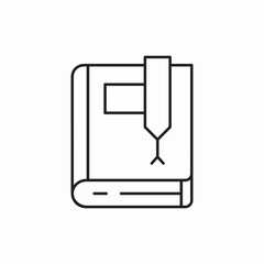 book bookmark icon sign vector