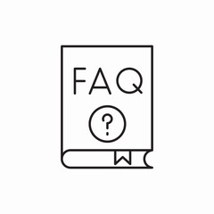 book questions faq icon sign vector