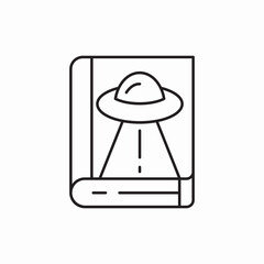 book ufo beam icon sign vector