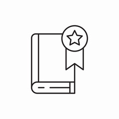 book with bookmark favorites icon sign vector