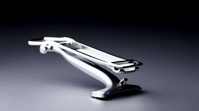 Stainless steel food slicer with a sleek, modern design