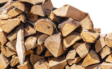 A large number of firewood