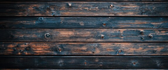 Fototapeta premium Rustic dark wood plank background texture