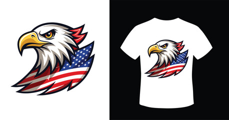 Adobe Illustrator Artwork American land of the free 4th of july independence day t-shirt design.
