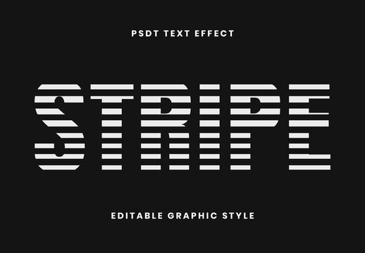 Horizontal Striped Text Effect