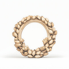 Obraz premium Ornate Wood Wreath Frame