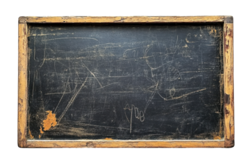 Rustic wooden chalkboard with a rough surface ideal for writing messages or displaying menus in a cafe or classroom