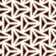 Contemporary geometric pattern. Repeated triangles, lines. Minimalist ornament. Modern geo abstract background. Seamless surface design. Digital paper, textile print. Vector wallpaper