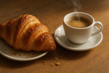 French Croissant and Espresso