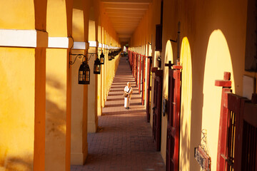 Senior woman tourist in Cartagena de Indias. Active senior concept. Senior lifestyle concept.
