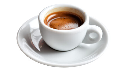 Obraz premium Espresso cup with coffee on white background.