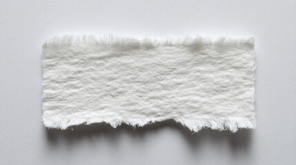 Torn Paper Fragment Texture with Edge, Clean, Minimal, and White.