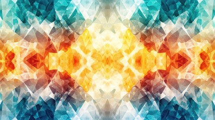 Geometric abstract pattern with vibrant colors.