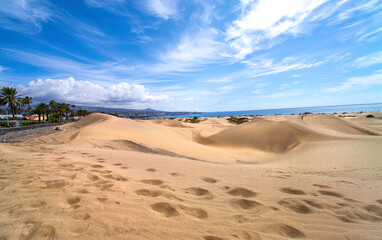 Maspalomas, Gran Canaria, Dünen an der Südküste (Atlantischer Ozean)
