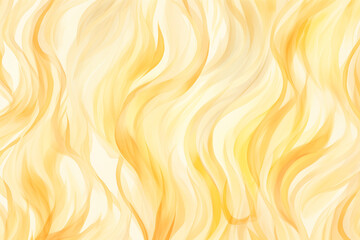 Watercolor yellow and beige flames pattern wallpaper