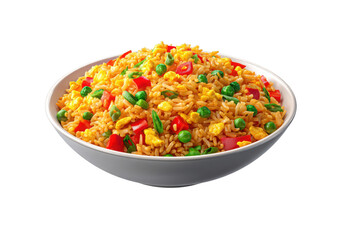 fried rice isolated on transparent background	