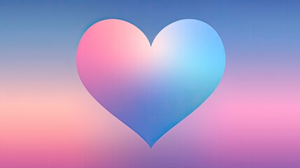 Dreamy Heart Pastel Gradient Love on a Soft with Blended Background.