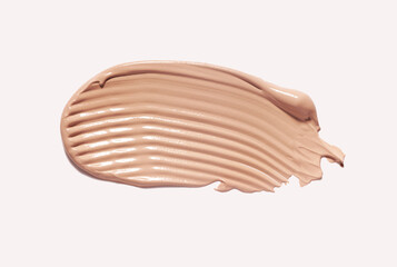 Makeup liquid foundation medium color tone smudge swatch blur cream background