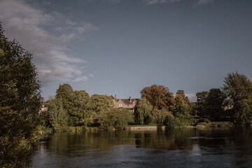 Fototapeta premium The nature of Scotland in the fall. The hills and the lochs. Beautiful light, sky. Surroundings of the city of Perth