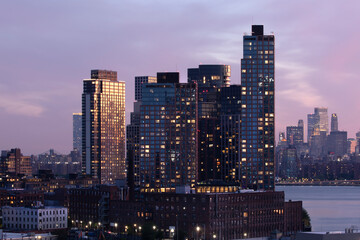 High rise apartment buildings in Greenpoint Brooklyn