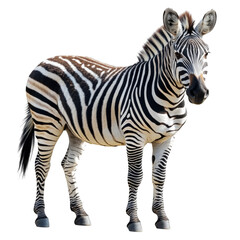 Fototapeta premium Striking zebra portrait with unique stripes, showcasing distinct animal pattern