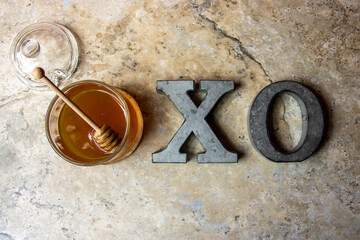 Honey jar with love