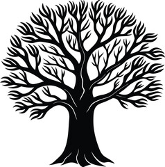 Obraz premium Tree Silhouette Shaped Like A Hand